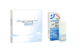 1-DAY Acuvue Moist (90 čoček) + Hyabak 0.15% gtt. 10 ml