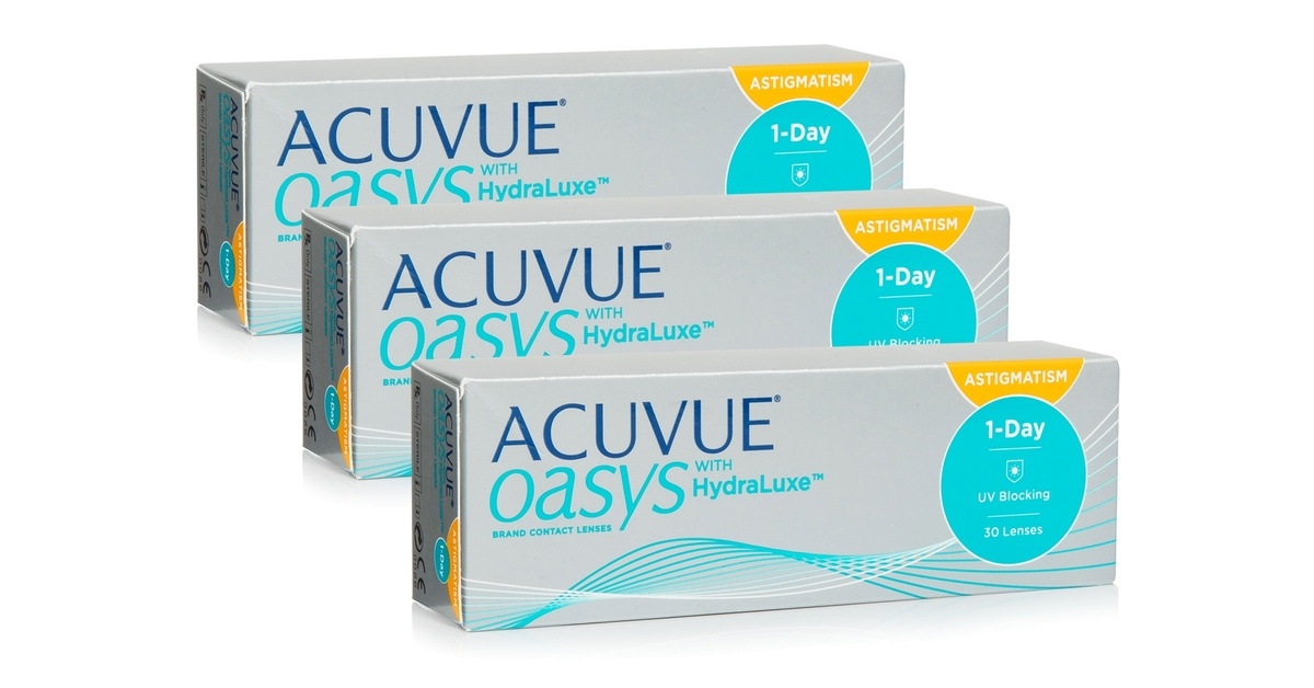 Image of Acuvue Oasys 1-Day with HydraLuxe for Astigmatism (90 Linsen)