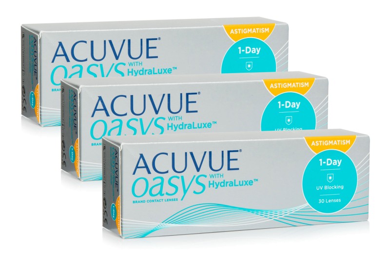 Johnson &amp; Johnson Acuvue Oasys 1-Day with HydraLuxe for Astigmatism (90 φακοί) Ημερήσιοι Μυωπίας Υπερμετρωπίας Αστιγματικοί φωτογραφία