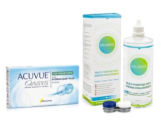 Acuvue Oasys for Presbyopia (6 čoček) + Solunate Multi-Purpose 400 ml s pouzdrem