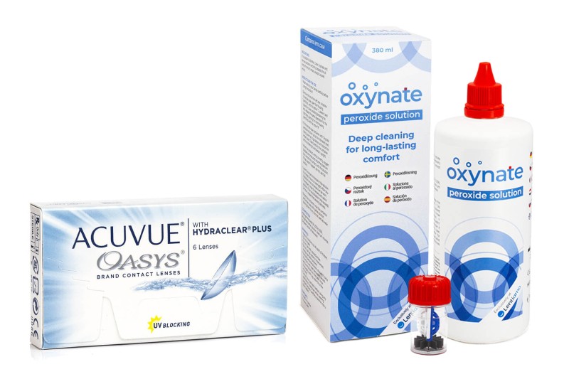 E-shop Johnson & Johnson Acuvue Oasys (6 čoček) + Oxynate Peroxide 380 ml s pouzdrem