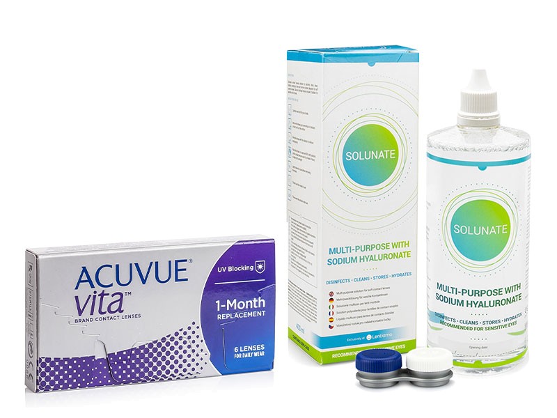 Acuvue Vita (6 linser) + Solunate Multi-Purpose 400 ml med linsetui