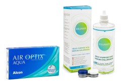 Air Optix Aqua (6 lentillas) + Solunate Multi-Purpose 400 ml con estuche