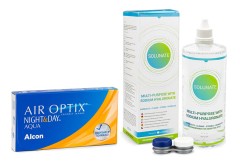 Air Optix Night & Day Aqua (6 лещи) + Solunate Multi-Purpose 400 ml с кутия