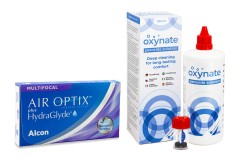 Air Optix Plus Hydraglyde Multifocal (6 linser) + Oxynate Peroxide 380 ml med etui