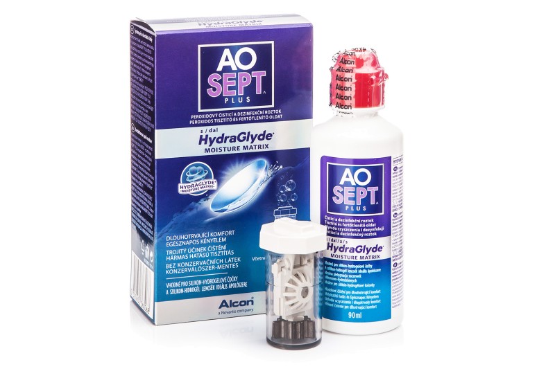 

AOSEPT PLUS avec Hydraglyde 90 ml avec étui