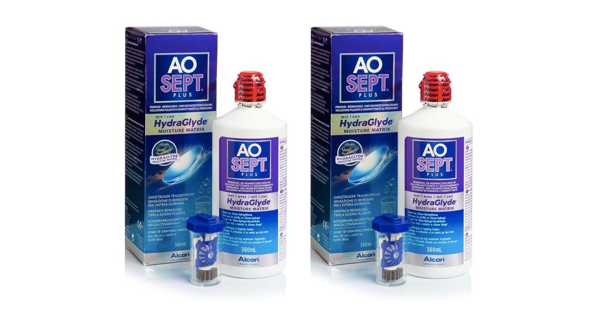 Image of AOSEPT PLUS mit Hydraglyde 2 x 360 ml mit Behälter