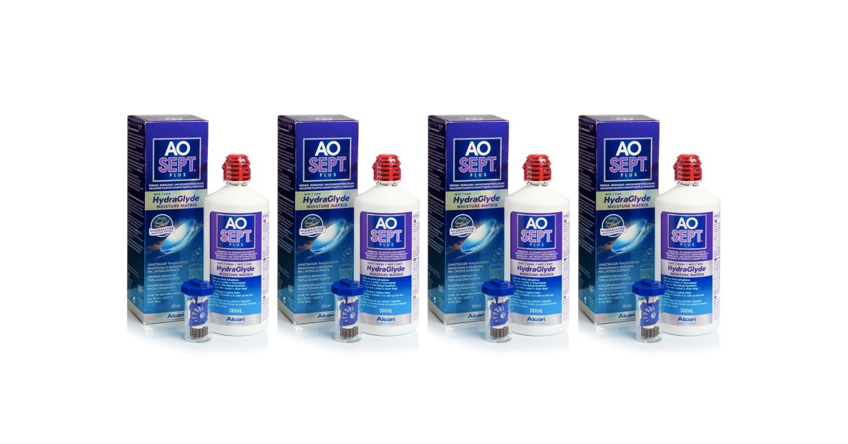 Image of AOSEPT PLUS mit Hydraglyde 4 x 360 ml mit Behälter