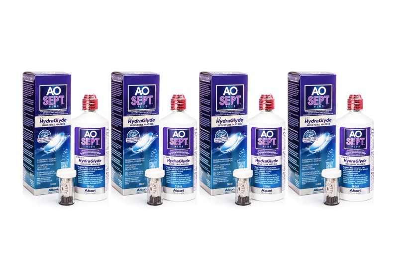 E-shop AOSEPT PLUS s Hydraglyde 4 x 360 ml s pouzdry