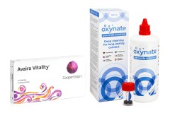 Avaira Vitality CooperVision (6 lentilles) + Oxynate Peroxide 380 ml avec étui
