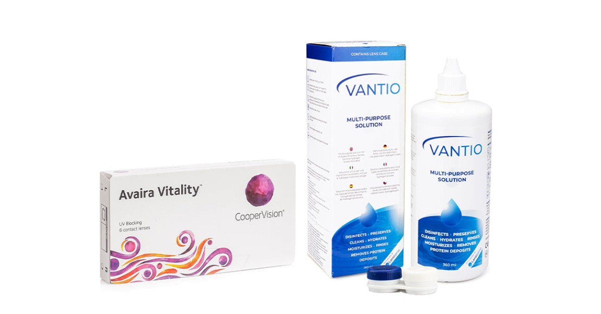 Image of Avaira Vitality (6 Linsen) + Vantio Multi-Purpose 360 ml mit Behälter