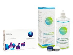 Biofinity (3 lentillas) + Solunate Multi-Purpose 400 ml con estuche