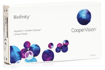 Biofinity CooperVision (3 lenses) CooperVision Extended Wear Contact Lenses silicone hydrogel single vision
