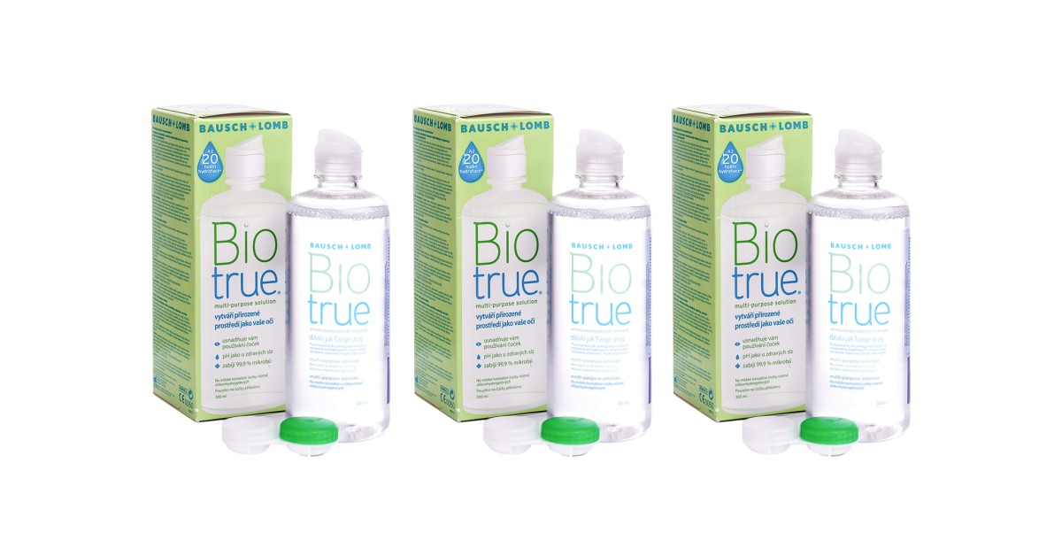 Biotrue Multi-Purpose 3 x 300 ml med linsetuier