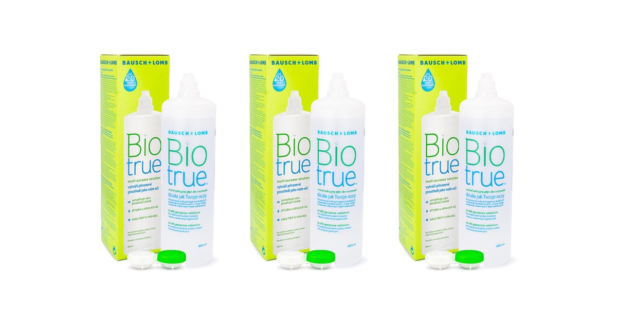 Biotrue Multi-Purpose 3 x 480 ml with cases