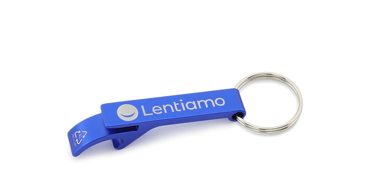 Flessen- en blikopener sleutelhanger Lentiamo