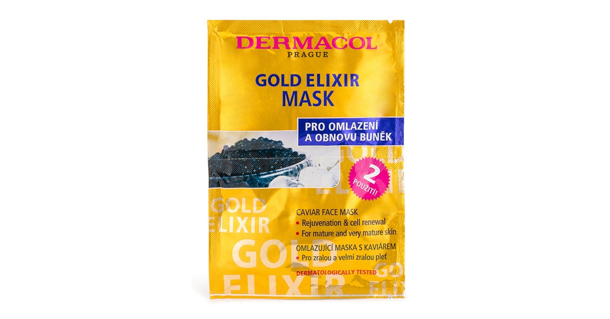 Dermacol Gold Elixir face mask with caviar