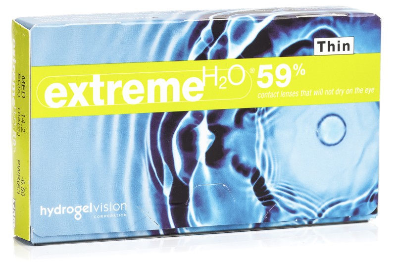 HydrogelVision HydrogelVision Extreme H2O 59 % Thin (6 φακοί) Μηνιαίοι Μυωπίας Υπερμετρωπίας