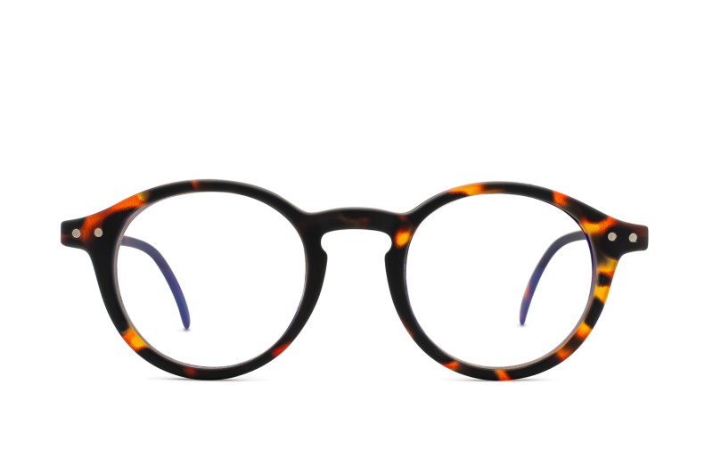 Izipizi Screen Junior #D Tortoise (für 5 - 10 Jahre) - blaufilter Brillen [Computerbrillen], rund, kinder, braun