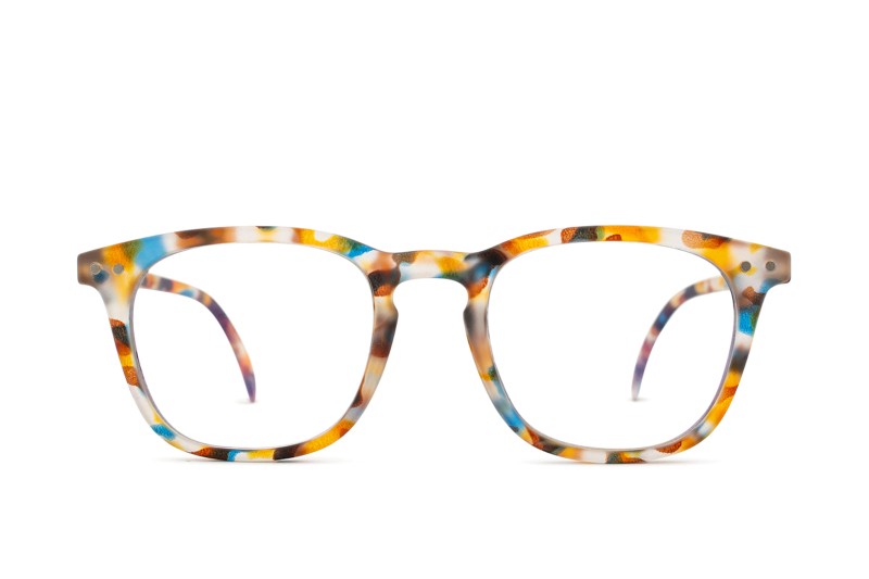 Izipizi Screen Junior #E Blue Tortoise (für 5 - 10 Jahre) - blaufilter Brillen [Computerbrillen], quadratisch, kinder, braun