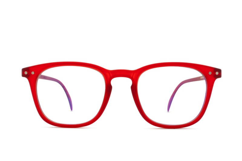 Izipizi Screen Junior #E Red Crystal (für 5 - 10 Jahre) - blaufilter Brillen [Computerbrillen], quadratisch, kinder, rot