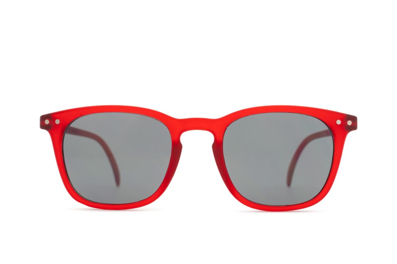 Izipizi Sun Junior #E Red (για ηλικία 5 - 10 ετών) - square γυαλιά ηλίου, παιδικά, κόκκινα