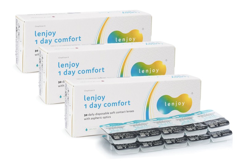 

Lenjoy 1 Day Comfort (90 lentilles) + 10 lentilles gratuites