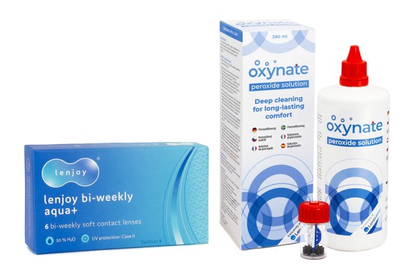 E-shop PegaVision Lenjoy Bi-weekly Aqua+ (6 šošoviek) + Oxynate Peroxide 380 ml s puzdrom