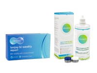 PegaVision Lenjoy Bi-weekly Aqua+ (6 čoček) + Solunate Multi-Purpose 400 ml s pouzdrem