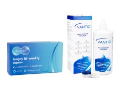 Lenjoy Bi-weekly Aqua+ (6 φακοί) + Vantio Multi-Purpose 360 ml με θήκη