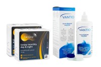Lenjoy Monthly Day & Night (12 lenti) + Vantio Multi-Purpose 360 ml con portalenti