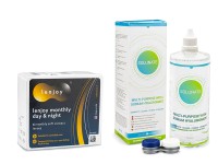 Lenjoy Monthly Day & Night (6 lentile) + Solunate Multi-Purpose 400 ml cu suport