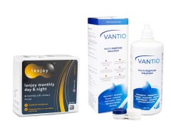 Lenjoy Monthly Day & Night (6 čoček) + Vantio Multi-Purpose 360 ml s pouzdrem