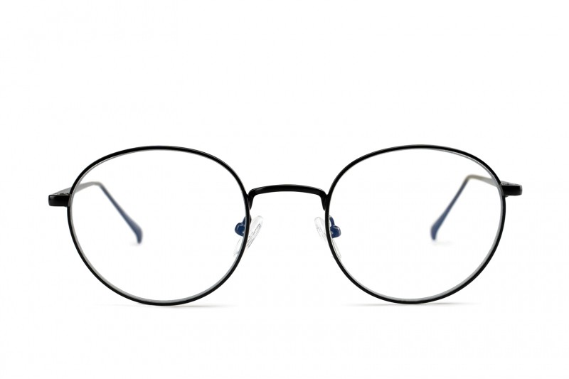 Meller Yuda Black - skærmbriller [blue light briller], rundt, unisex, sort