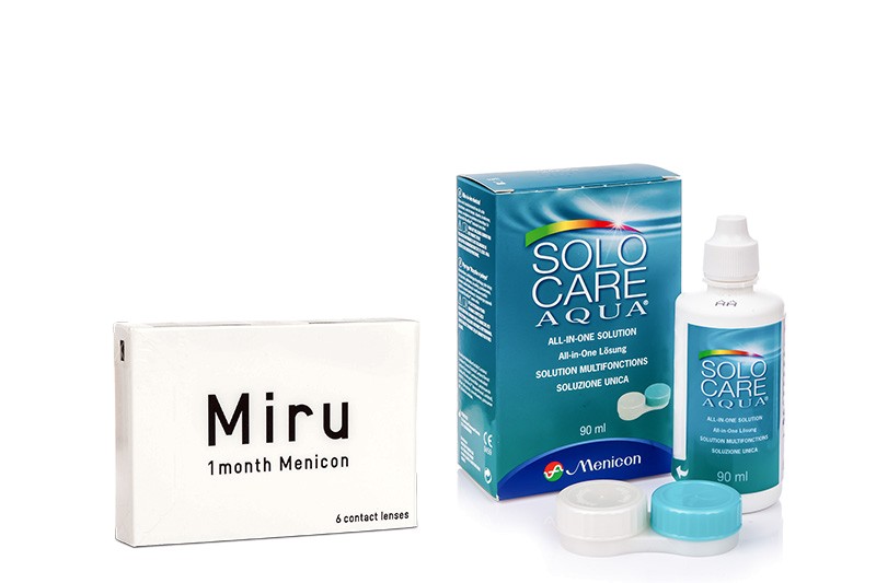 

Miru (6 lentilles) + SOLOCARE AQUA 90 ml gratuites