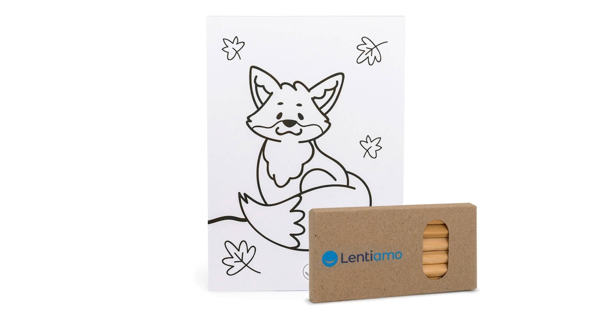 Kleurboeken + krijtjes Lentiamo