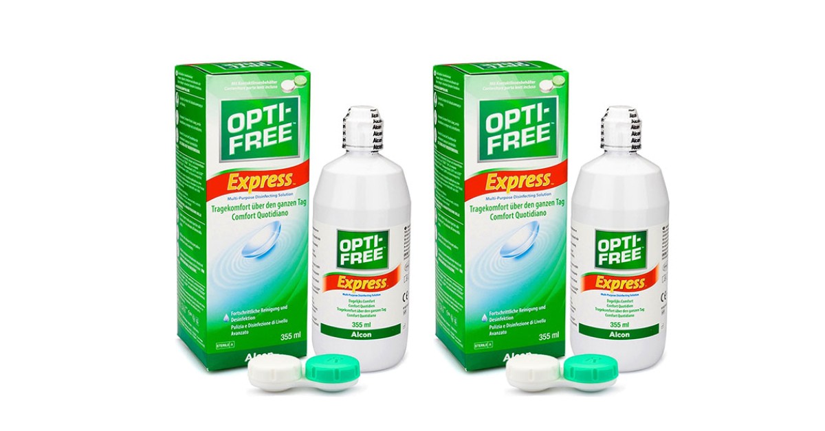 Opti-Free Express 2 X 355 Ml Avec Étuis