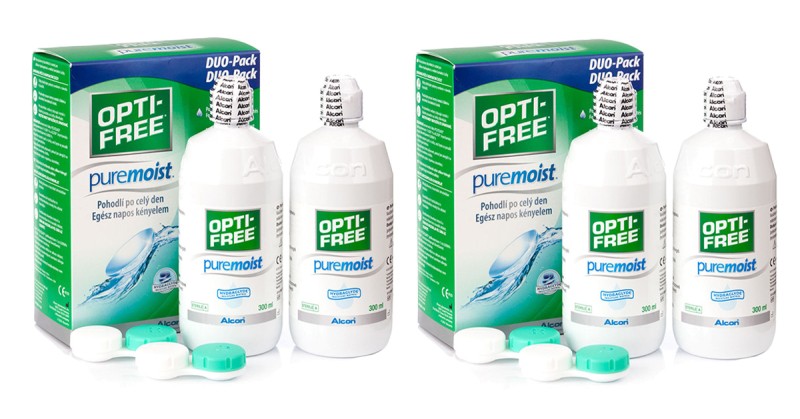 Alcon Alcon OPTI-FREE PureMoist 4 x 300 ml με θήκες