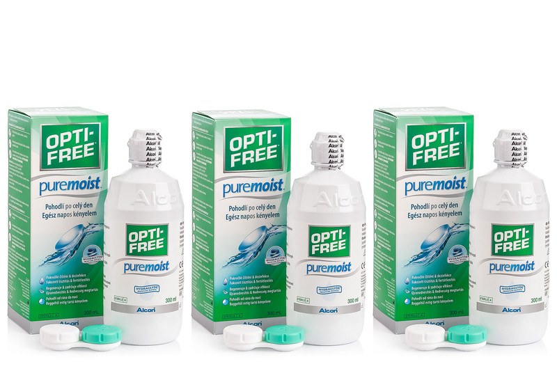 E-shop OPTI-FREE PureMoist 3 x 300 ml s pouzdry
