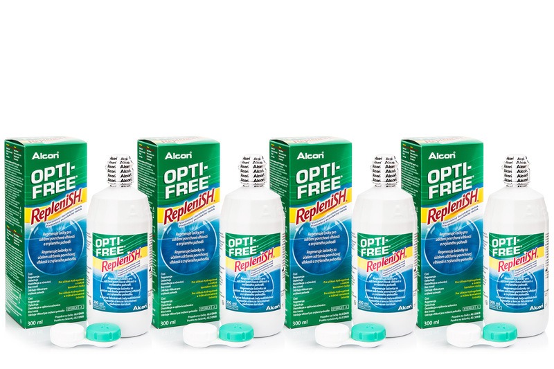 OPTI-FREE RepleniSH 4 x 300 ml med linsetuier