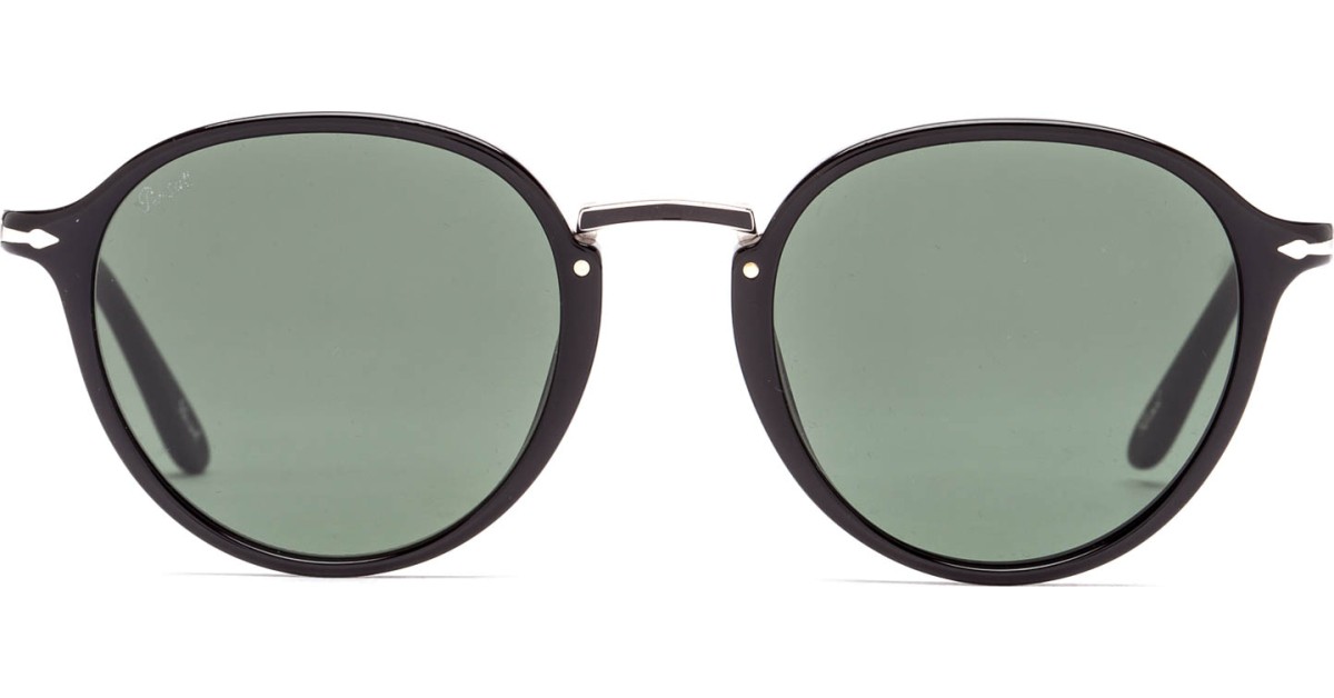 Lunettes De Soleil Persol PO2446S - Verres Verts, Monture Argent, 52 Mm, Neuves Sans étiquette