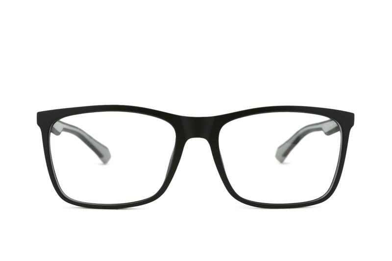 Polaroid PLD D477 08A 17 56 - dioptrické brýle, obdélníkové, unisex, černé