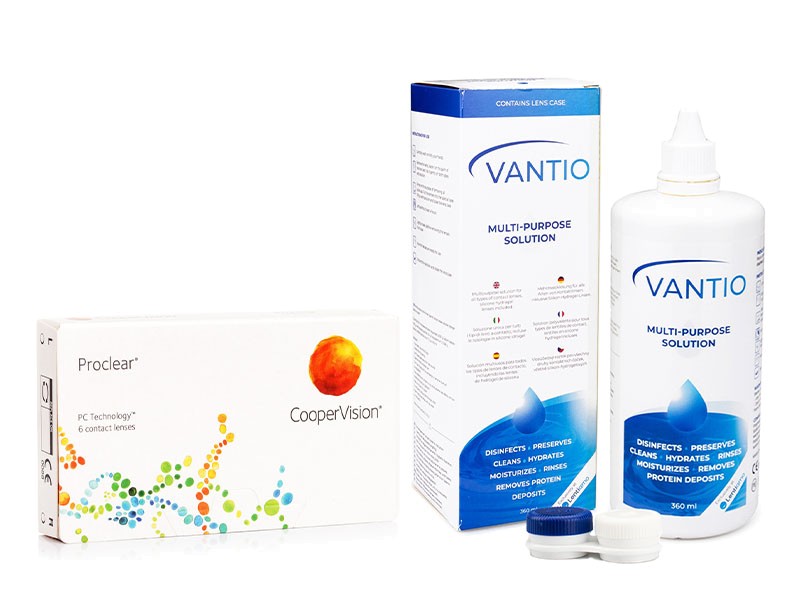Proclear Compatibles Sphere CooperVision (6 lenti) + Vantio Multi-Purpose 360 ml con portalenti
