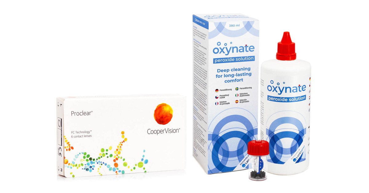 Proclear Compatibles Sphere CooperVision (6 linser) + Oxynate Peroxide 380 ml med linsetui