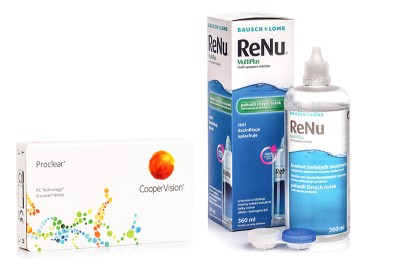 Proclear Compatibles Sphere CooperVision (6 lentile) + ReNu MultiPlus (R) Multi-Purpose 360 ml cu suport lentile