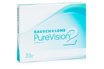 PureVision 2 (3 lenses) Bausch &amp; Lomb Extended Wear Contact Lenses silicone hydrogel single vision