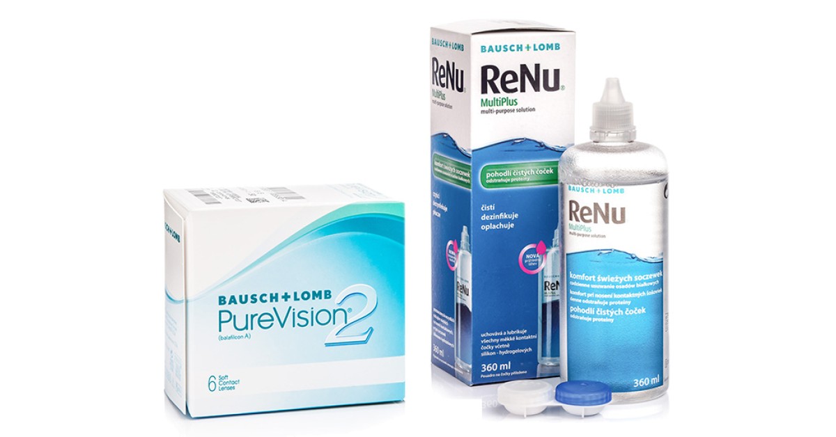 PureVision 2 (6 lenses) + ReNu MultiPlus 360 ml with case