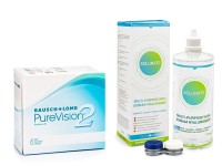 Bausch & Lomb PureVision 2 (6 šošoviek) + Solunate Multi-Purpose 400 ml s puzdrom