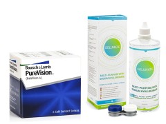 PureVision (6 čoček) + Solunate Multi-Purpose 400 ml s pouzdrem