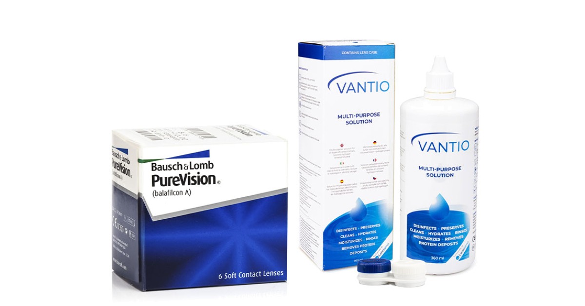 PureVision (6 lenses) + Vantio Multi-Purpose 360 ml with case